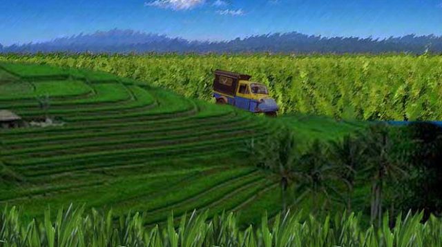 Ilustrasi Si Penjual itik dikerjai pesaing