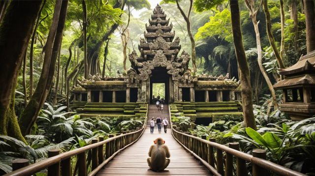 Hutan kera dan tempat suci