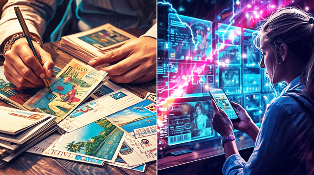 Peralihan dari postcard ke medsos